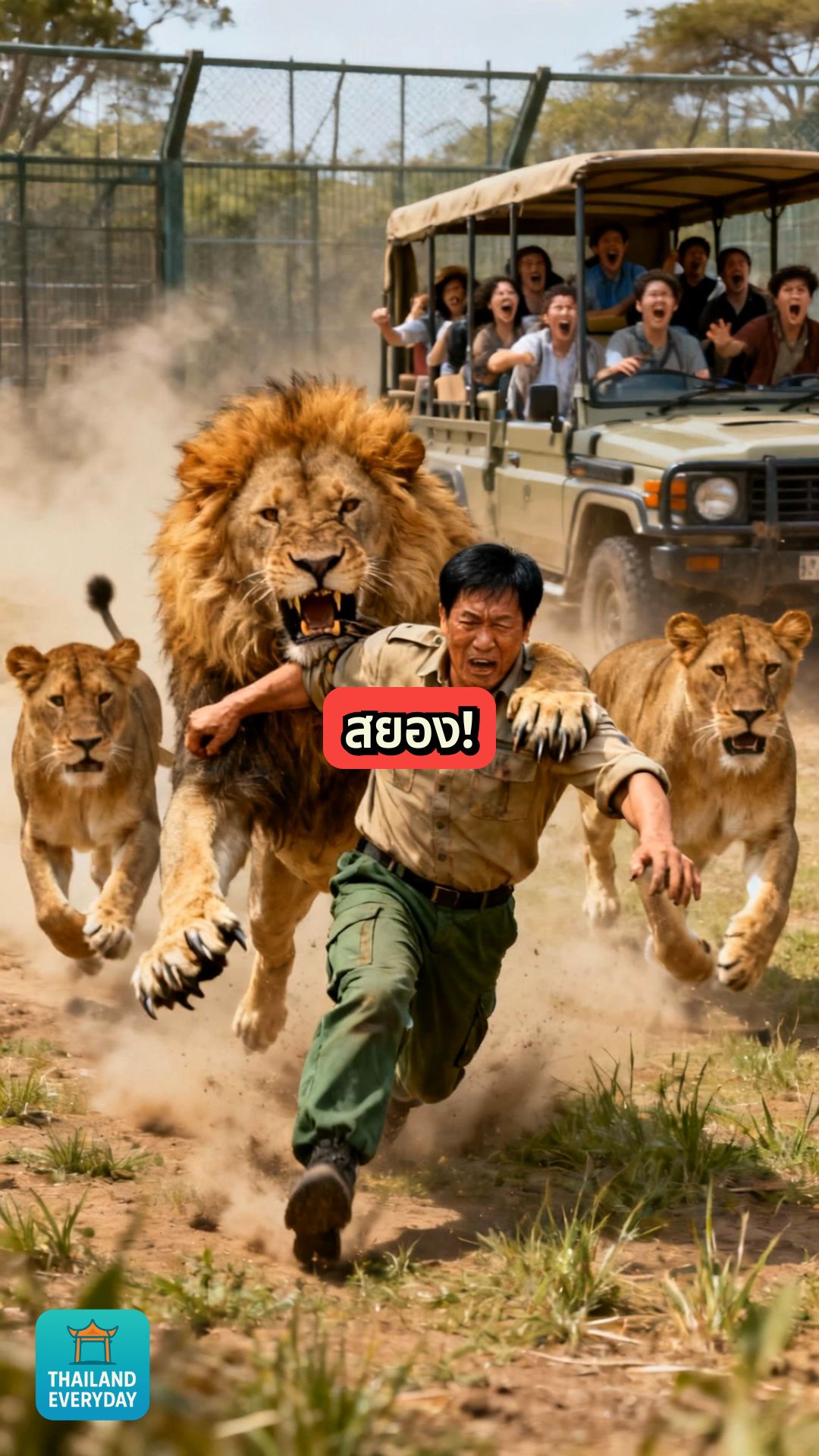 Zookeeper Killed by Lions in Bangkok (duplicated)
