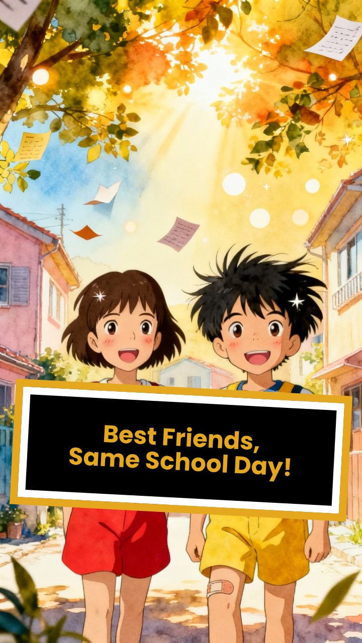 Best Friends, Same School Day!
