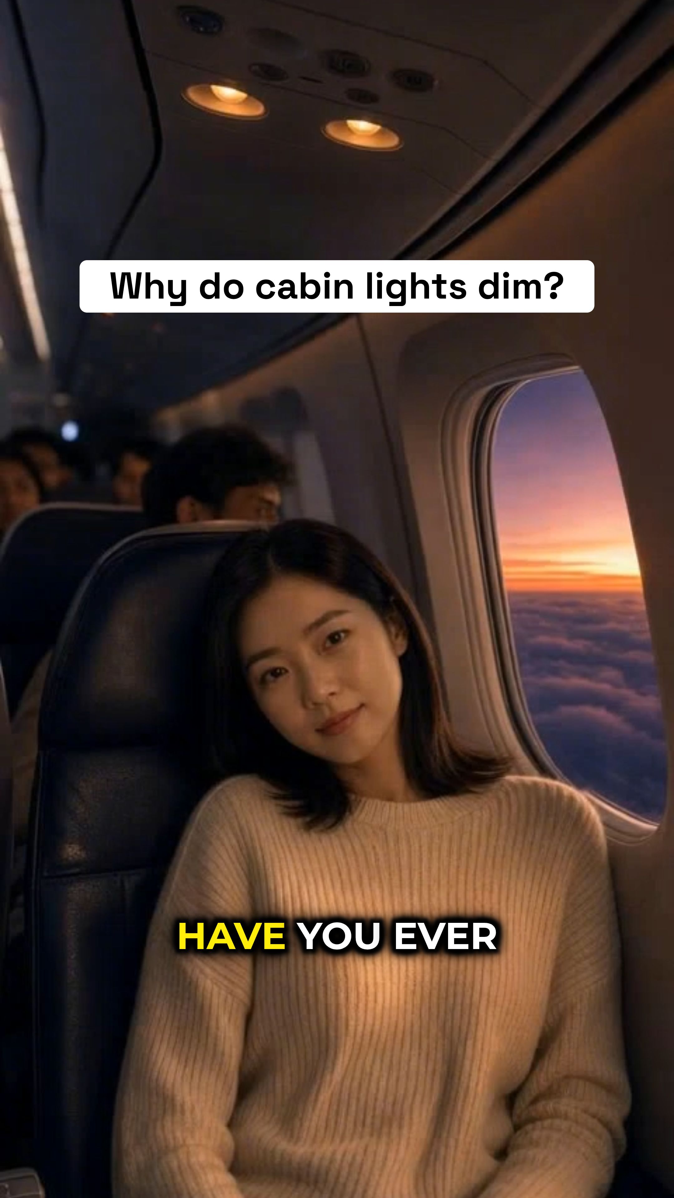 Why Airplane Cabin Lights Dim Before Landing