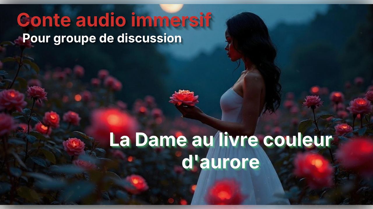 La Dame au livre couleur d'aurore