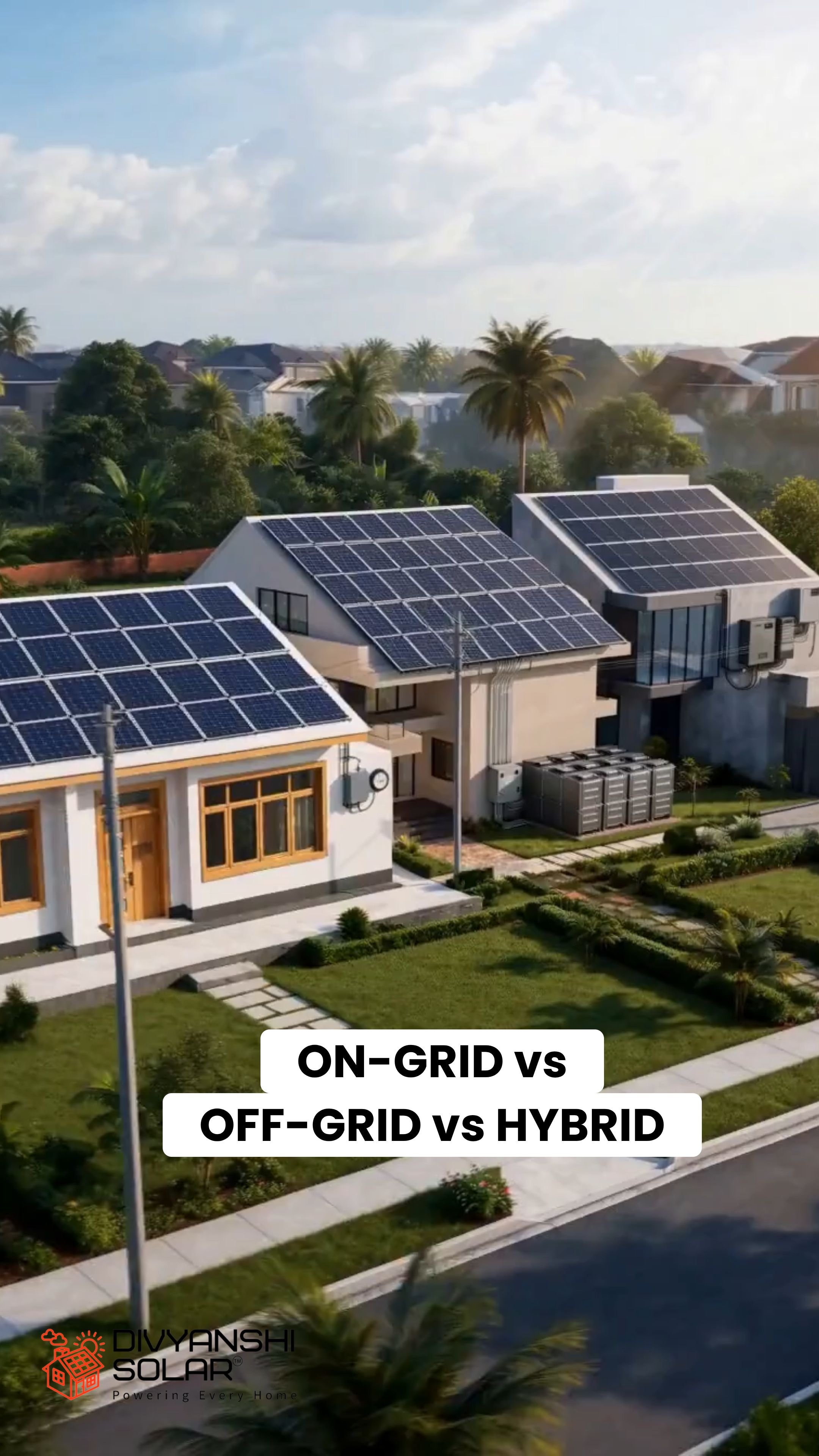Divyanshi Solar - On-Grid vs Off-Grid vs Hybrid Solar Explainer