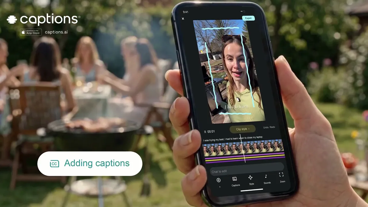 A Captions app promo cut