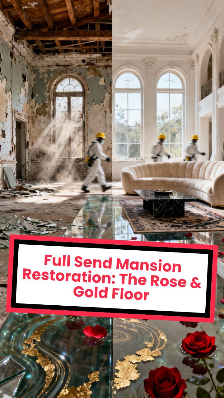 Full Send Mansion Restoration: The Rose & Gold Floor
