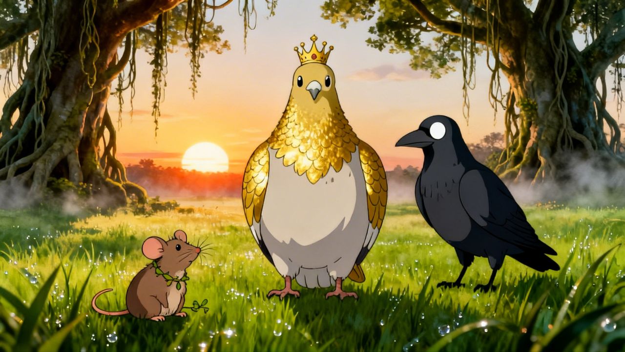 The Crow, Doves, and Wise Rat