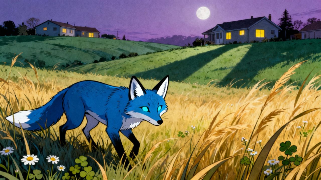 Blauer Fuchs, heb deinen Blick