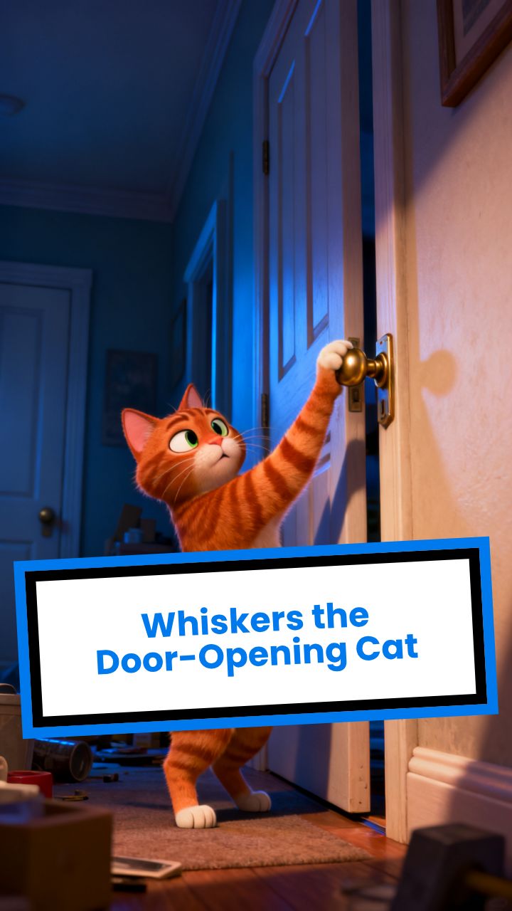 Whiskers the Door-Opening Cat