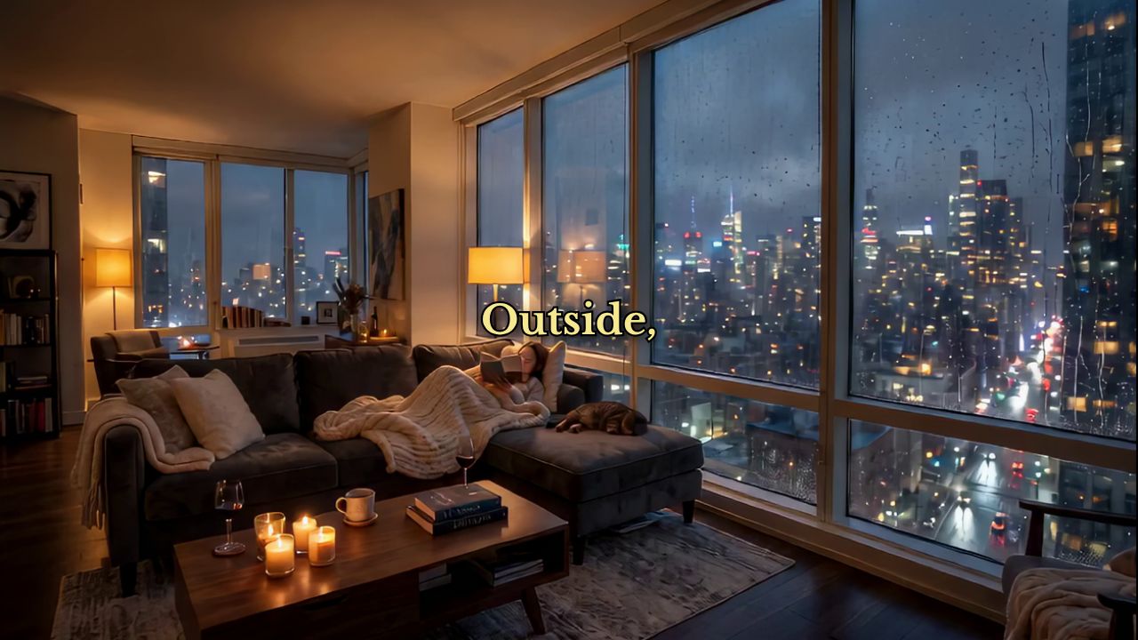 Cozy Rainy Night in a Penthouse