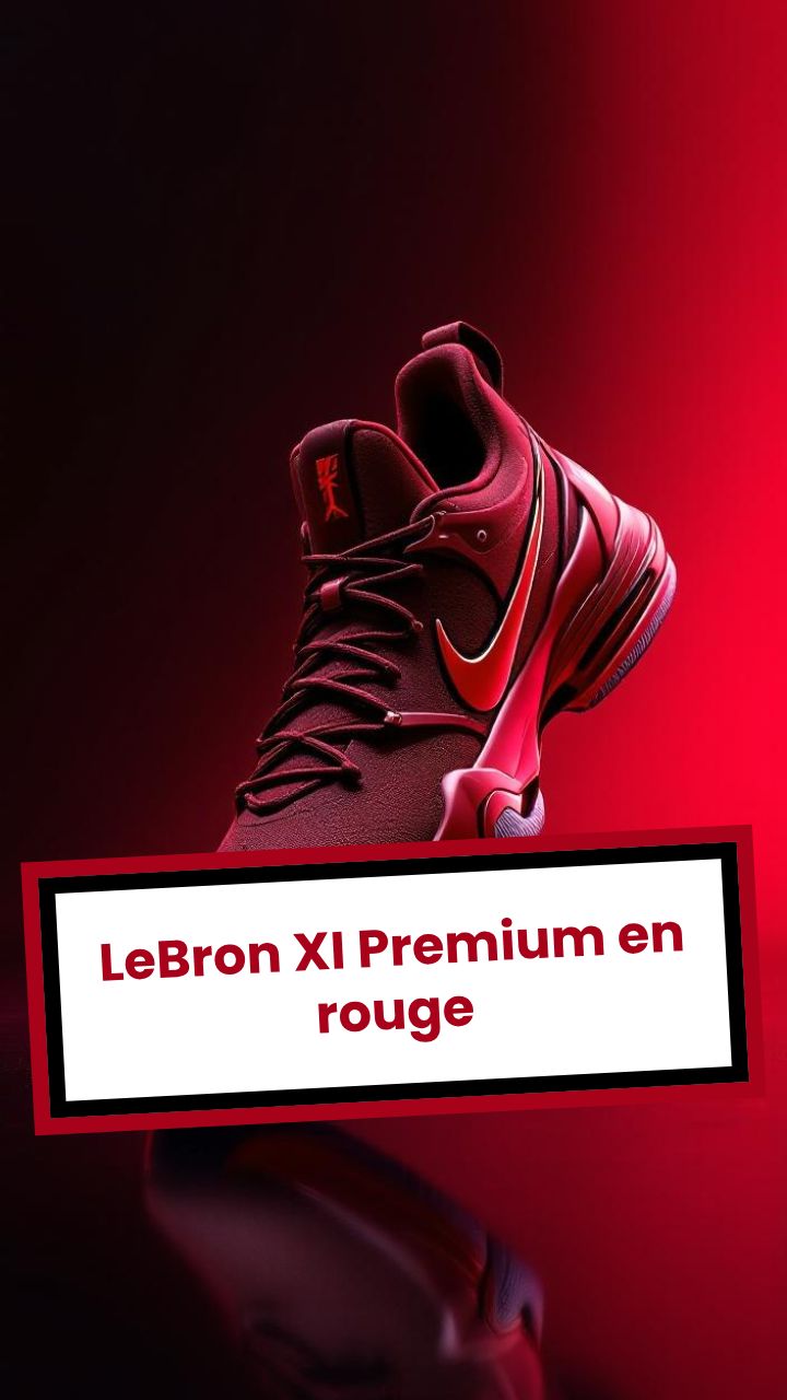 LeBron XI Premium en rouge
