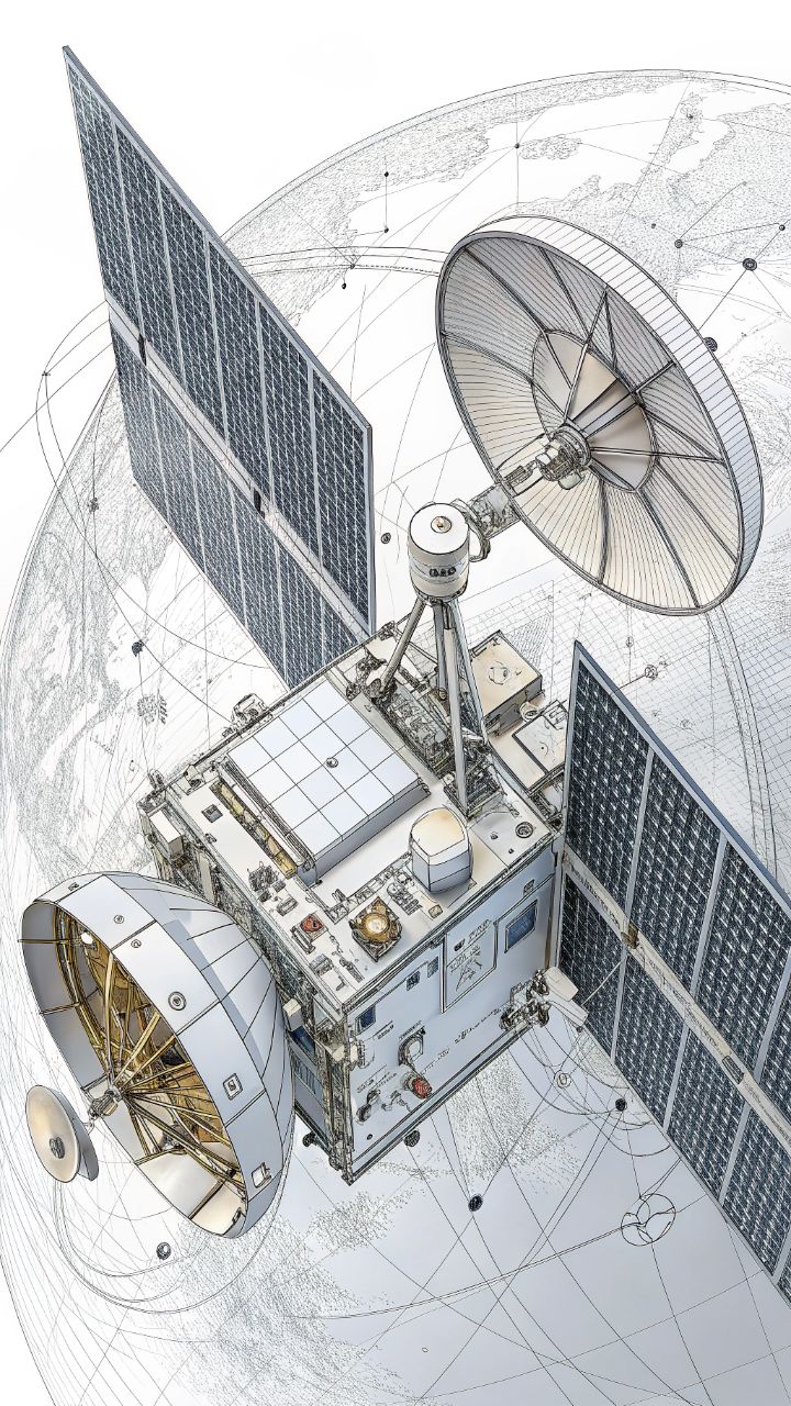 Radar Satellitaire CapellaSpace Dessin Technique