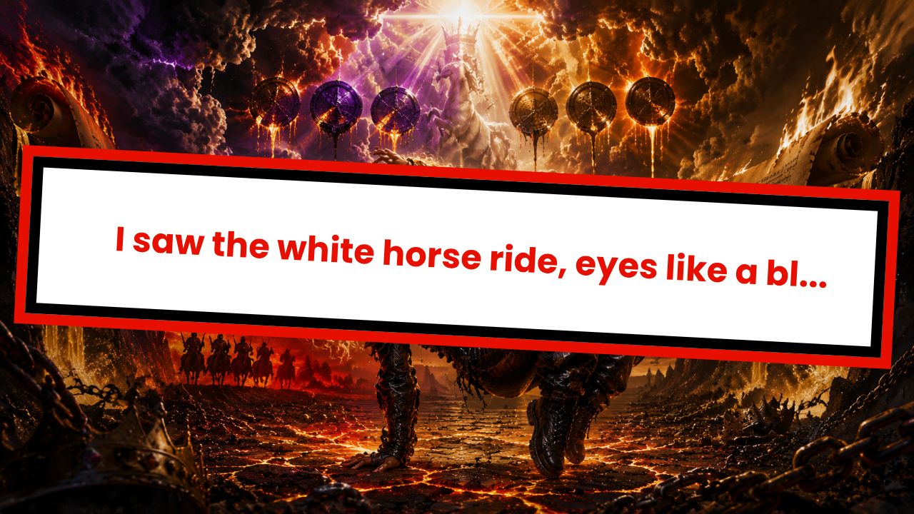​ ​ ​ ​ I saw the white horse ride, eyes like a bl...