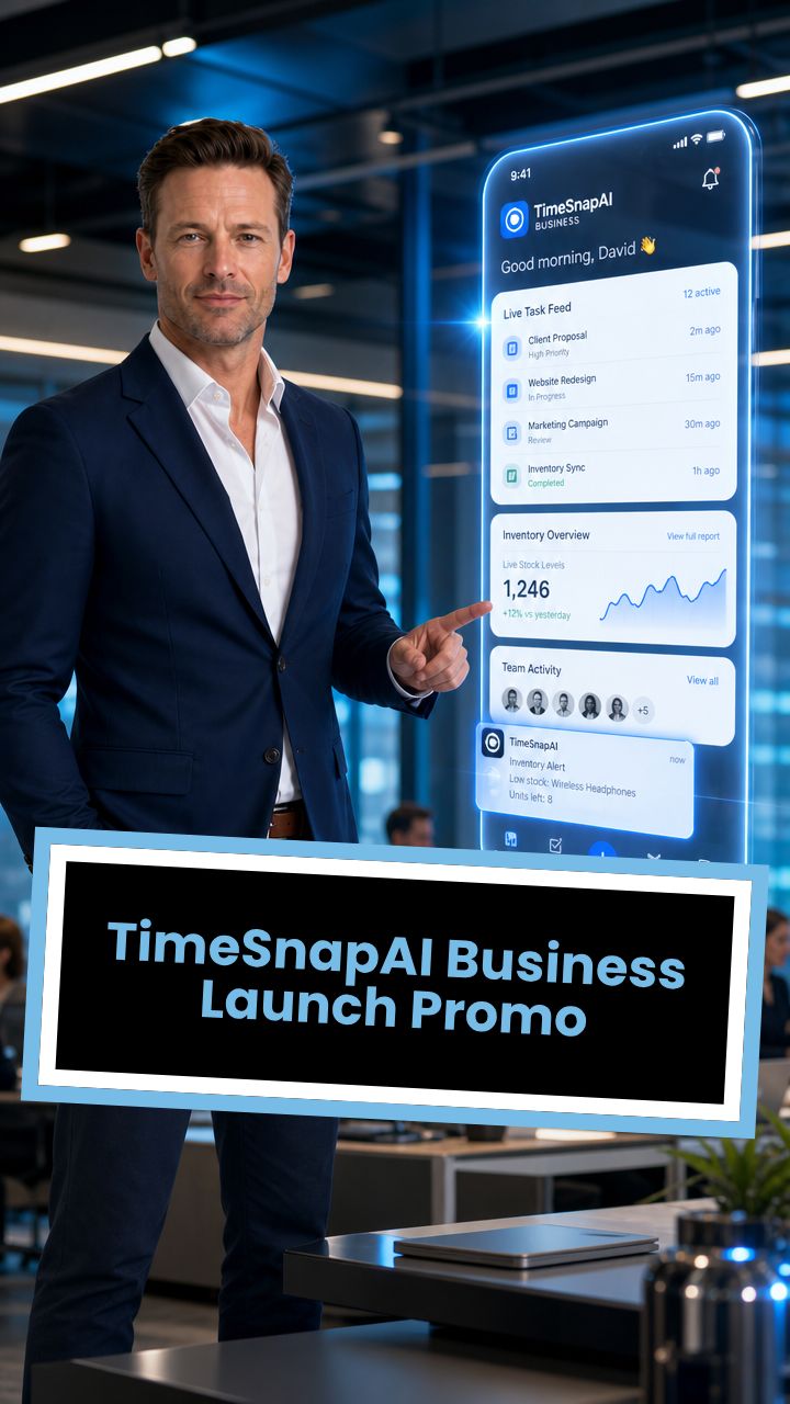 TimeSnapAI Business Launch Promo