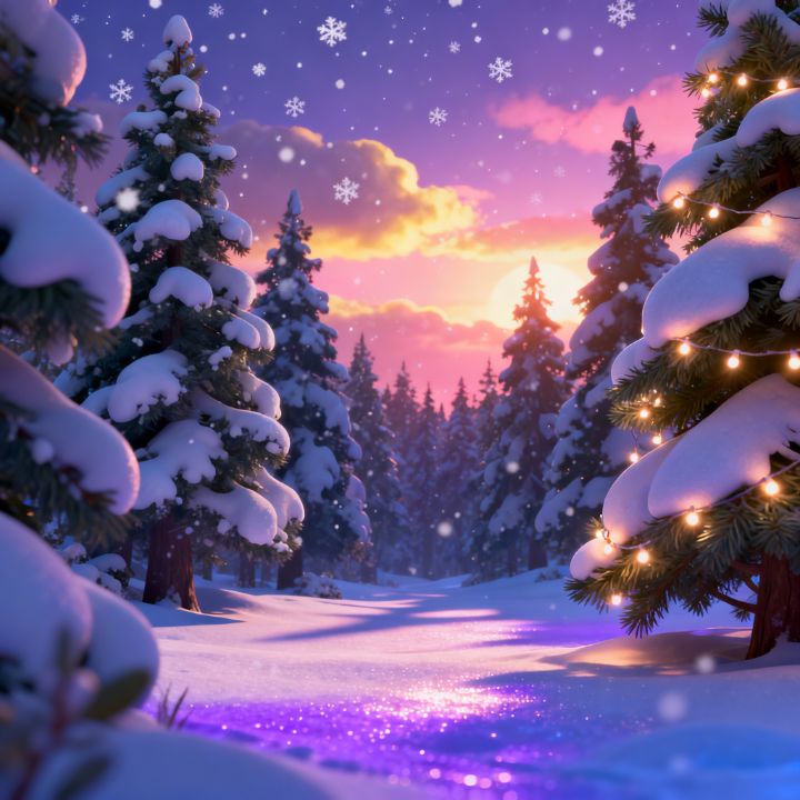 Winter Forest at Dusk