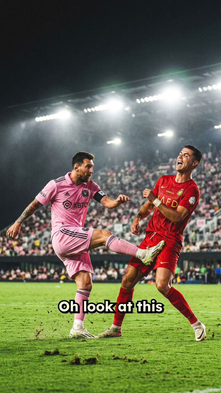 Messi Kicks Ronaldo in the Groin