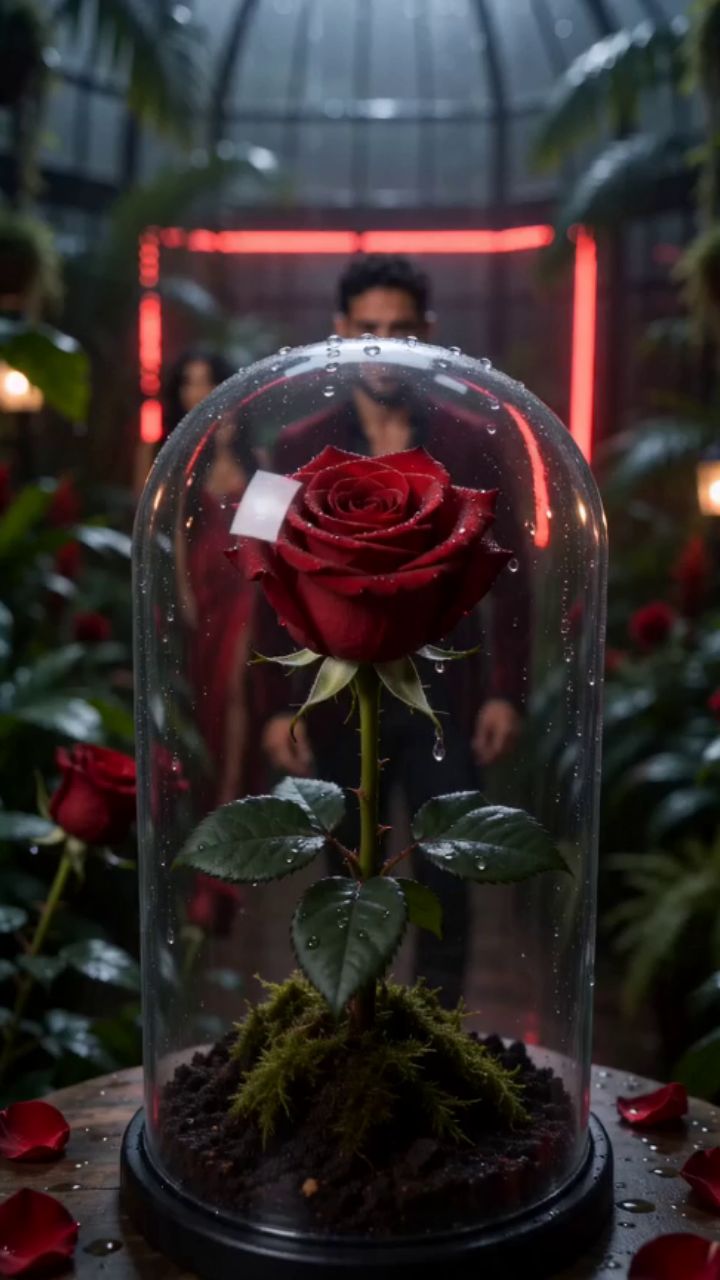 Flor de invernadero distante