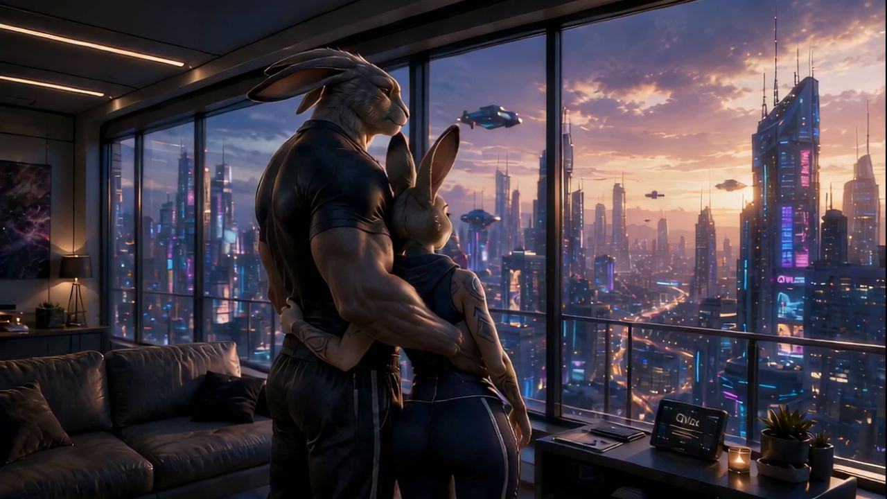 Quiet Sunset in the High-Rise