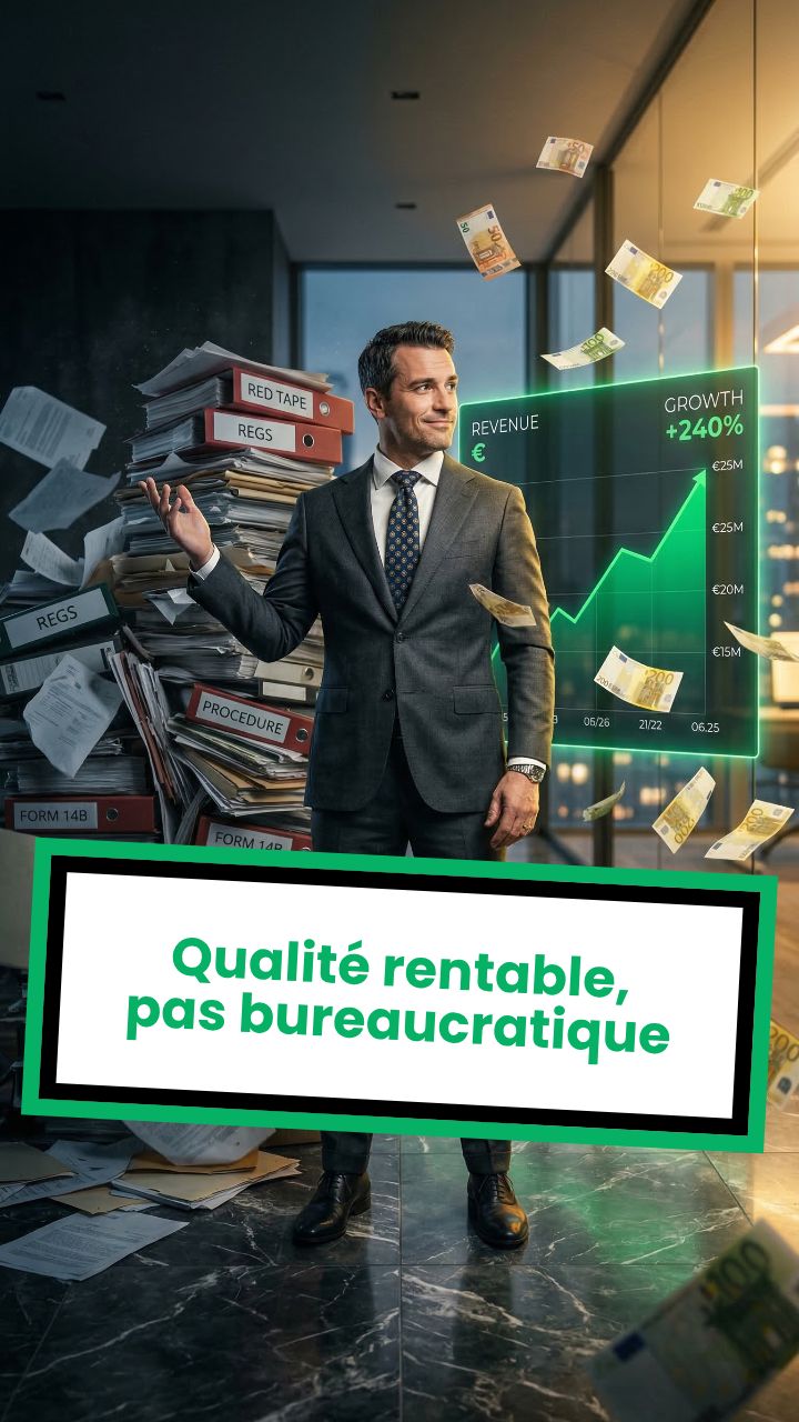 Qualité rentable, pas bureaucratique