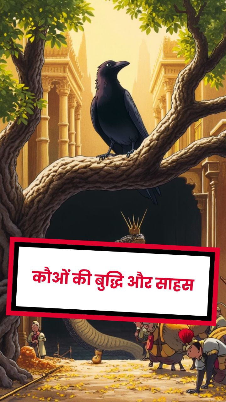 कौओं की बुद्धि और साहस