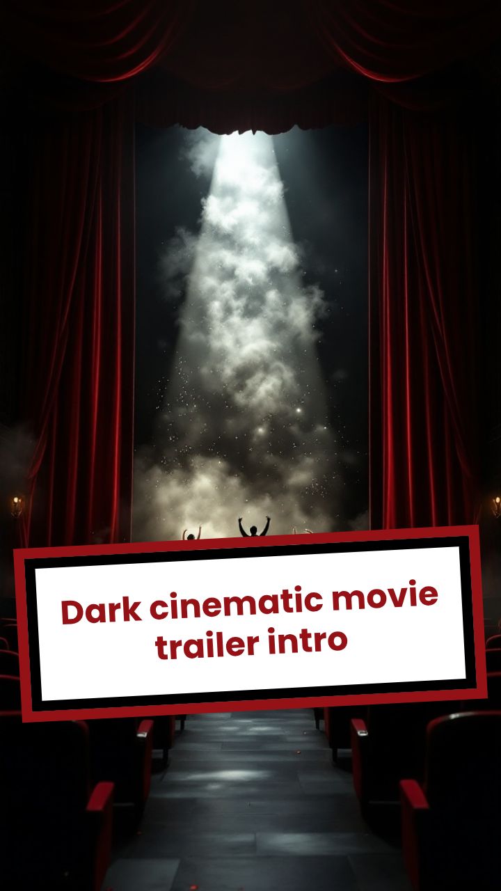 Dark cinematic movie trailer intro