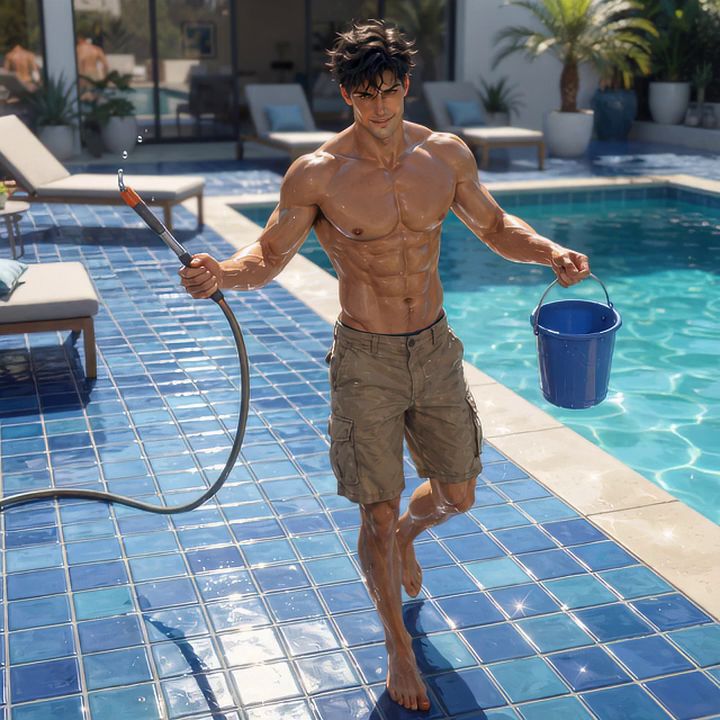Blue Towel Boy