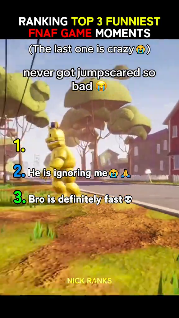 TikTok video: Ranking Top 3 Funniest FNAF Game Moments😂(First clip, bro is definitely fast😭�