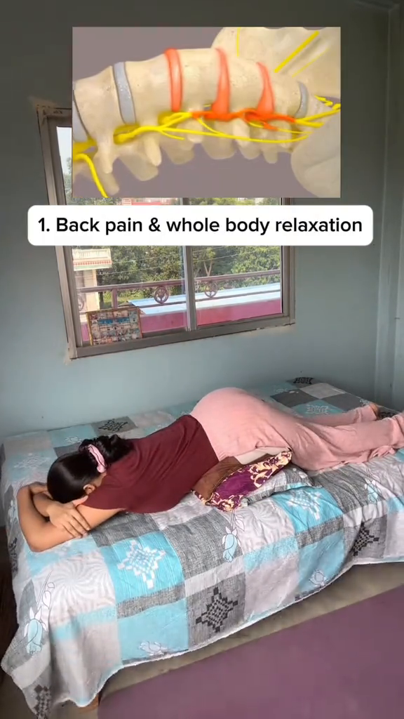 TikTok by @nikita_harivansh: Do these simple bedtime stretches on your bed before sleeping. Stay here for 3 minutes and