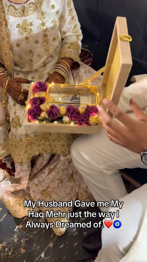 TikTok by @callme_kainat: I always dreamed of receiving my Haq Mehr right there at my Nikah & he fulfilled that litt