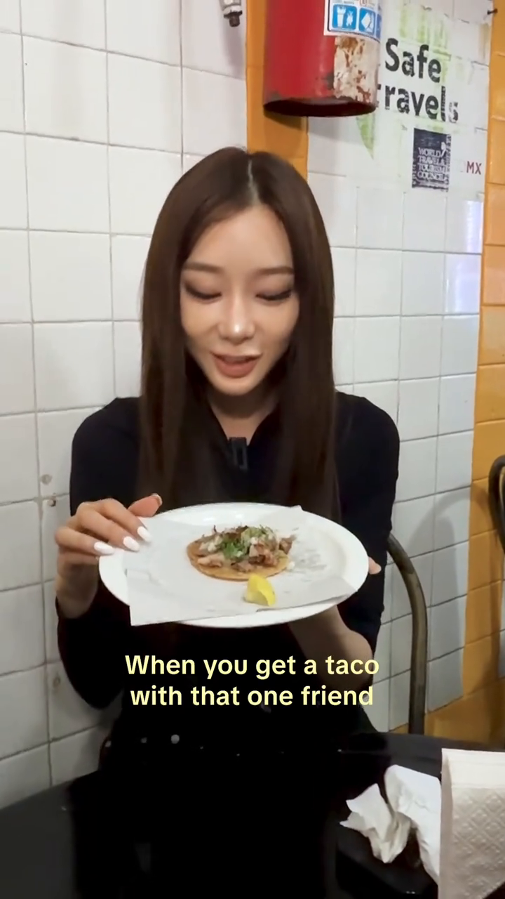 TikTok by @aespa_official: when you get a taco with that one friend #aespa #KARINA #GISELLE