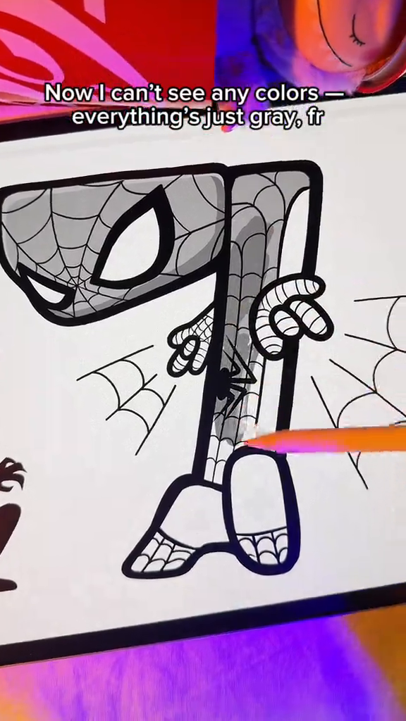 TikTok by @art_lisa8: App ArtWorkout. I was drawing Spider-Man in his Six Seven fit #spiderman #67 #drawingproce