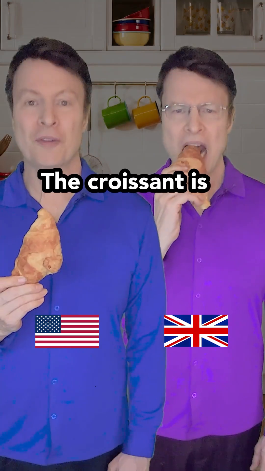 TikTok by @englishwithsteveford: American × British English 🇺🇸🇬🇧 | Food Gone BAD! | Food Chaos #6 #EnglishVocabulary #F